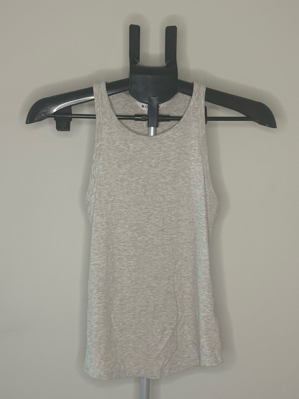 Athleta Ribbed Racerback Tank Top XS Gray | Soft Modal Athleisure Workout Top